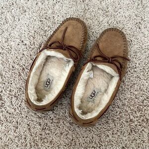 UGG Brown Suede Moccasin Slippers